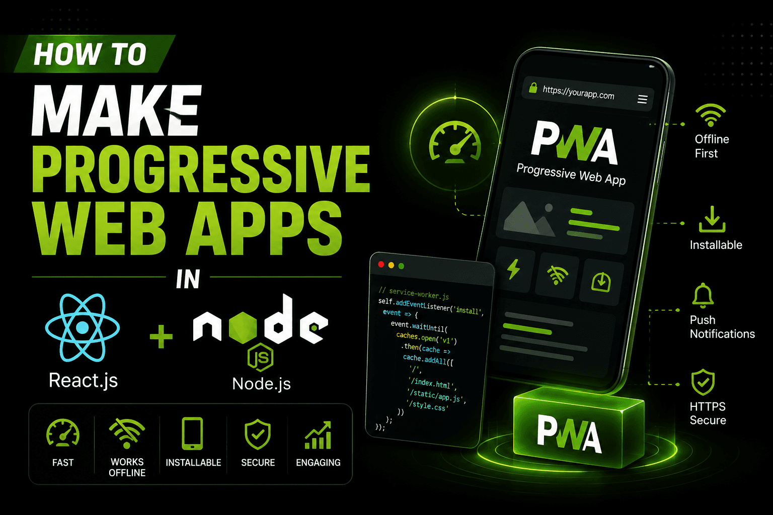 How to make Progressive Web Apps in Reactjs Nodejs